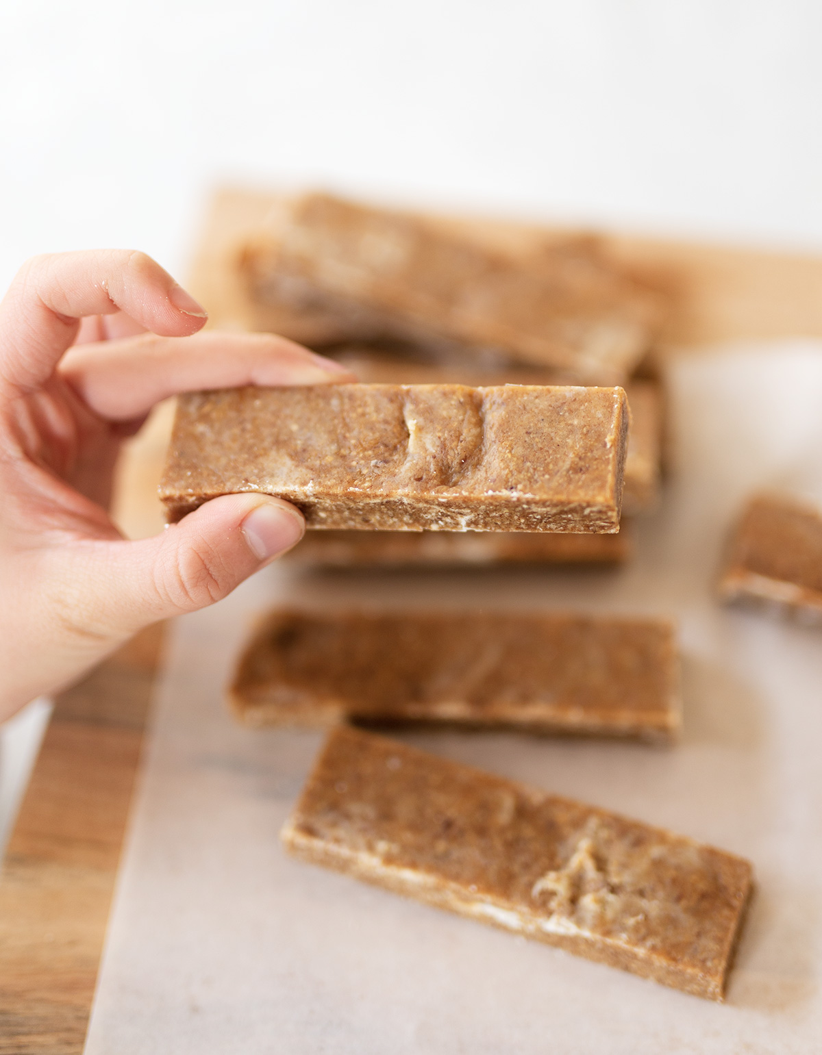 peanut butter bars with white chocolate swirl