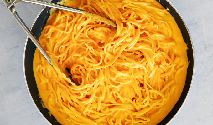sweet potato creamy pasta sauce | Kids Eat by Shanai